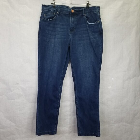 Mugsy Jeans Mens 36x30 Blue Fultons Classic Stretch Dark Wash Denim Straight Leg - Picture 1 of 16